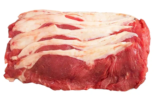 Rohes Rindfleisch Isoliert Auf Weißem Hintergrund Auf Weißem Hintergrund Objektdesign — Stockfoto