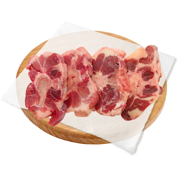 白い背景に隔離された生の新鮮な肉のオックステール オブジェクトのデザイン新鮮な食品 自然健康 — ストック写真