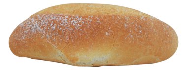 Beyaz arkaplanda izole edilmiş taze ekmek