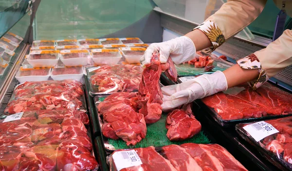 Meat Shop Beef Pork Sausage Salami Other Products Raw Isolated Telifsiz Stok Imajlar