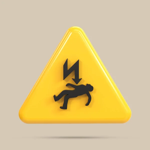 Alert icon in 3d rendering Alert or Warning signs