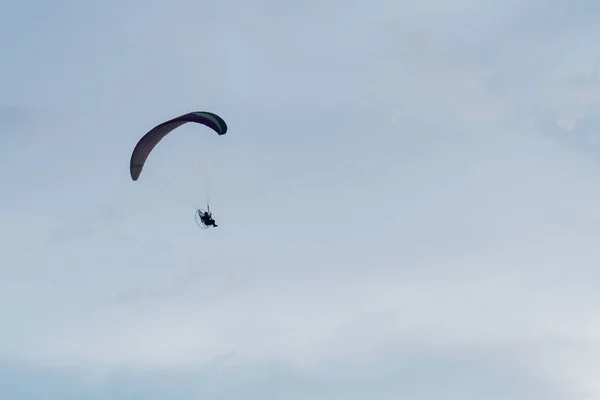 Powered Parachute Always Adorns Sky Parangtritis Beach Yogyakarta Indonesia Evening — стокове фото