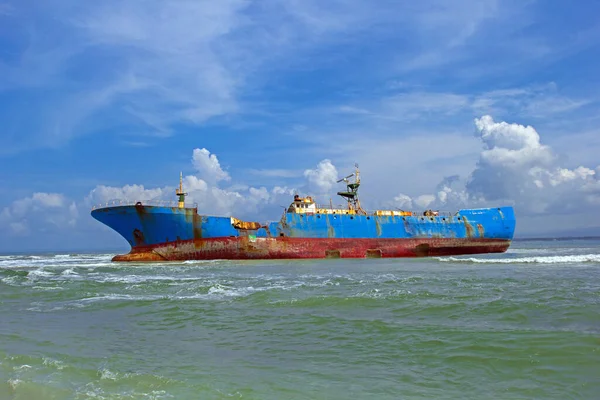 Illegal fishing vessel that has been on the run for a long time, named FV VIking, was forced to sink because it was caught stealing fish on Pangandaran Beach, Indonesia