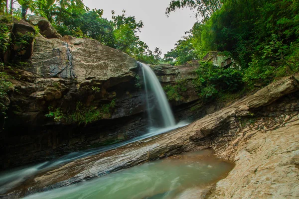 Waterfalls Still Very Natural Beautiful Gunung Kidul Yogyakarta Indonesia Has — Photo