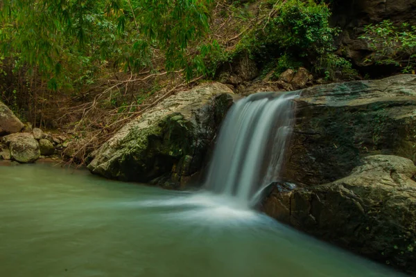 Waterfalls Still Very Natural Beautiful Gunung Kidul Yogyakarta Indonesia Has — Photo