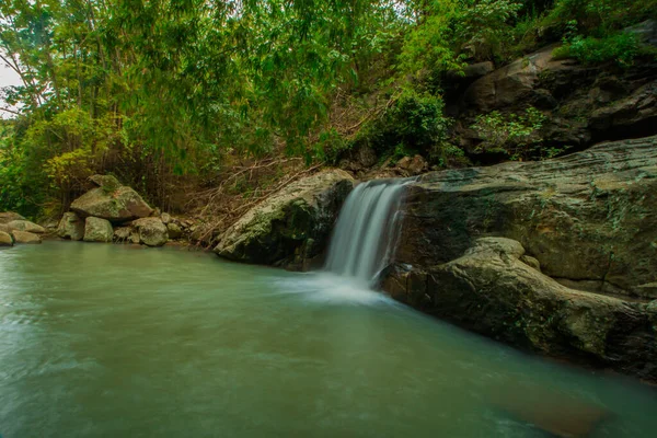 Waterfalls Still Very Natural Beautiful Gunung Kidul Yogyakarta Indonesia Has — Photo