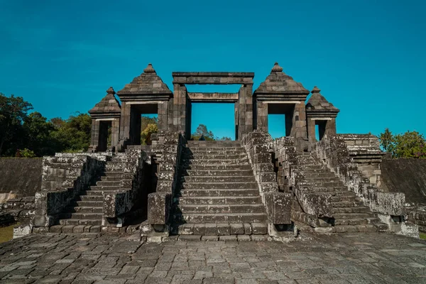 Chrám Ratu Boko Starobylé Místo Podobě Kamenné Budovy Která Byla — Stock fotografie