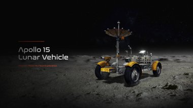 Mars Odyssey uzay sondası 3D illüstrasyon posteri