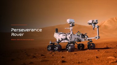 Azim Mars Gezgini 3 boyutlu illüstrasyon posteri