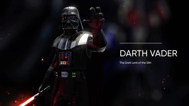 Darth Vader. 3D illustration poter.