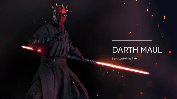 Darth Maul. 3 Boyutlu illüstrasyon gözleyici.