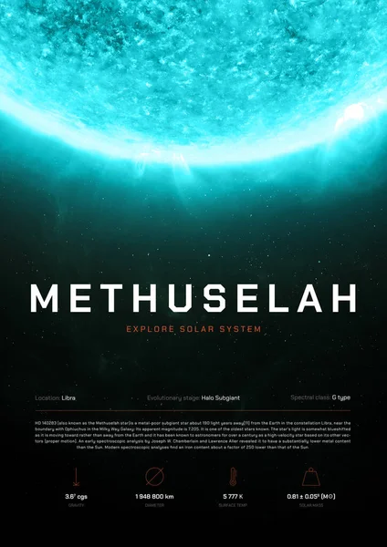 METHUSELAH Star 3D illüstrasyon posteri