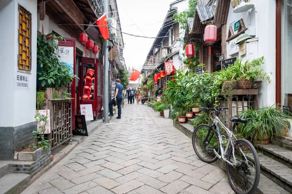 Shanghai China September 2019 Old Residential Buildings Transformed Shops Restaurants — Fotografia de Stock