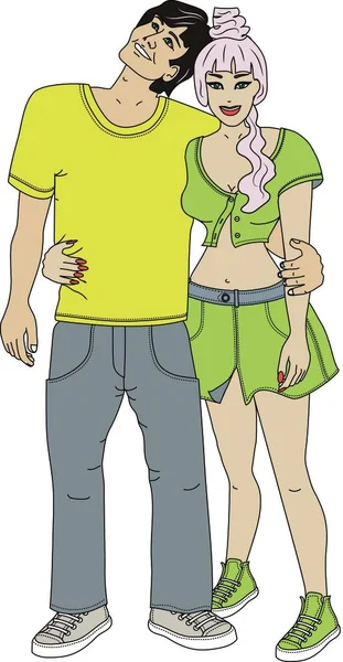 Mutlu bir aile. Baba, anne.