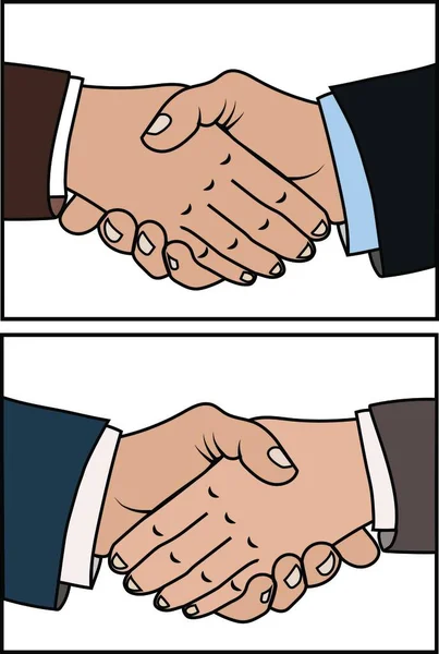 Friendly handshake of two business men businessmen