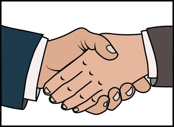 Friendly Handshake Two Businessmen — 图库照片