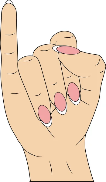 Vrouw Hand Met Roze Manicure — Stockfoto