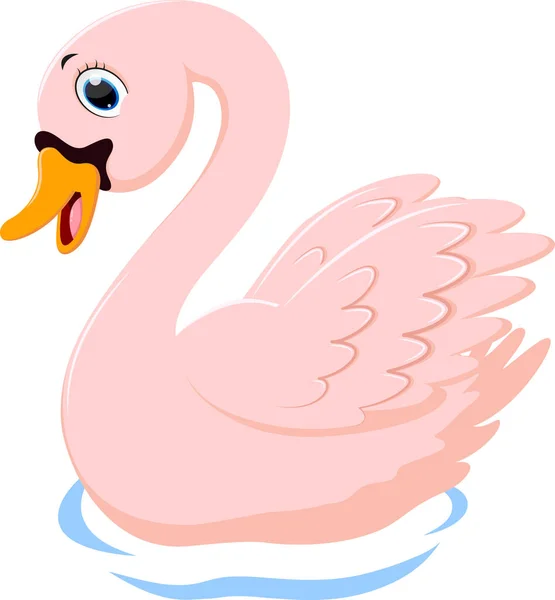 Vector Illustration Beauty Goose Cartoon Posing Isolated White Background — ストックベクタ