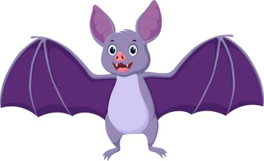 Kanatlarını açan şirin yarasa çizgi filminin temsilcisi.