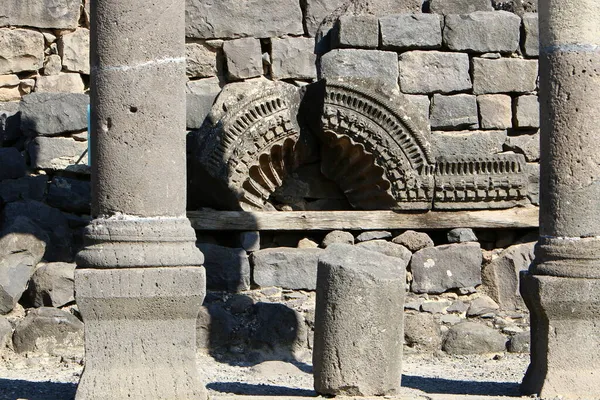Ruinas Gran Monasterio Bizantino Kursi Las Orillas Del Lago Tiberíades —  Fotos de Stock