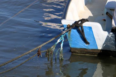 İsrail 'in Akdeniz kıyısındaki Tel Aviv limanına tekne ve yatlar yanaştı. 