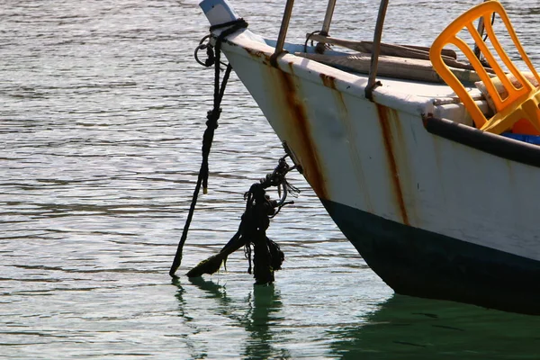 Boote Und Yachten Legen Hafen Von Tel Aviv Mittelmeer Israel — Stockfoto