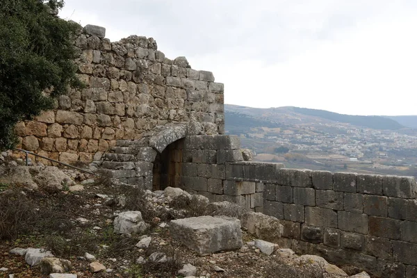 Ruins Medieval Fortress Nimrod Mivtzar Nimrod Located Northern Golan Heights — 图库照片
