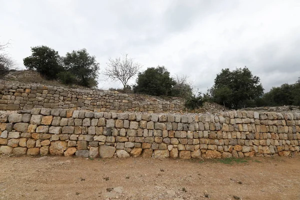 Ruins Medieval Fortress Nimrod Mivtzar Nimrod Located Northern Golan Heights — Stock fotografie