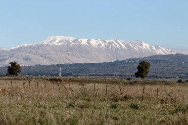 Snow and fog on Mount Hermon in northern Israel. Hermon is Israel's highest mountain and the only place where you can practice winter sports. 