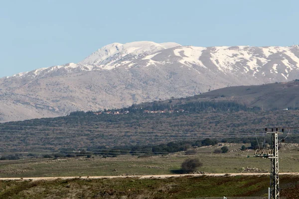 Snow Fog Mount Hermon Northern Israel Hermon Israel Highest Mountain — стоковое фото