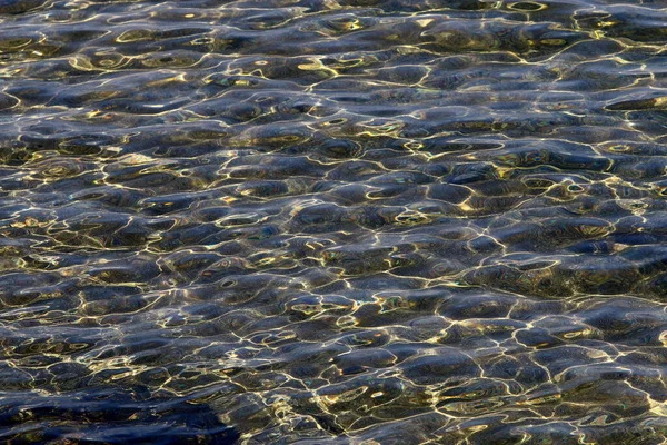Barva Slané Mořské Vody Mělkých Vodách Středozemním Moři Abstraktní Pozadí — Stock fotografie