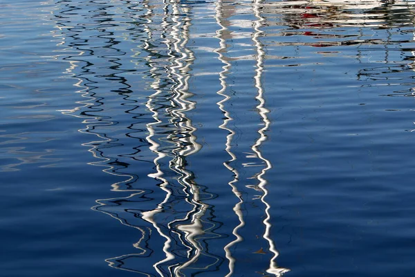 Χρώμα Των Αλμυρών Θαλασσινών Νερών Στα Ρηχά Νερά Της Μεσογείου — Φωτογραφία Αρχείου