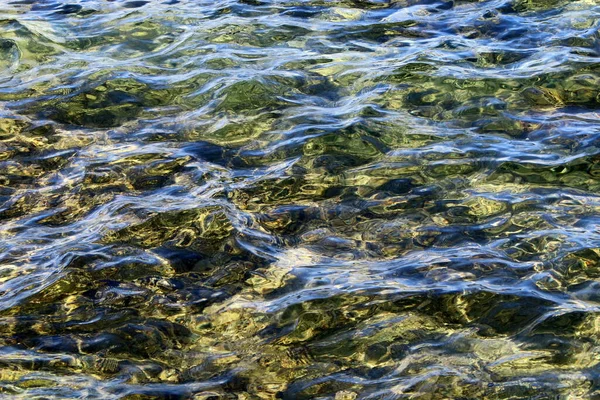 Kolor Słonej Wody Morskiej Płytkich Wodach Morza Śródziemnego Streszczenie Tła — Zdjęcie stockowe