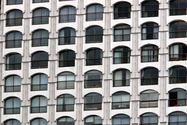 Vue Bas Des Immeubles Grande Hauteur Dans Une Grande Ville — Photo