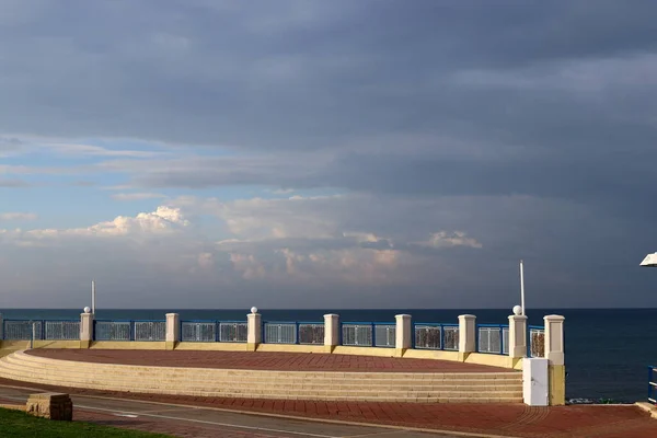 Valla Seto Orilla Con Vistas Mar Mediterráneo —  Fotos de Stock