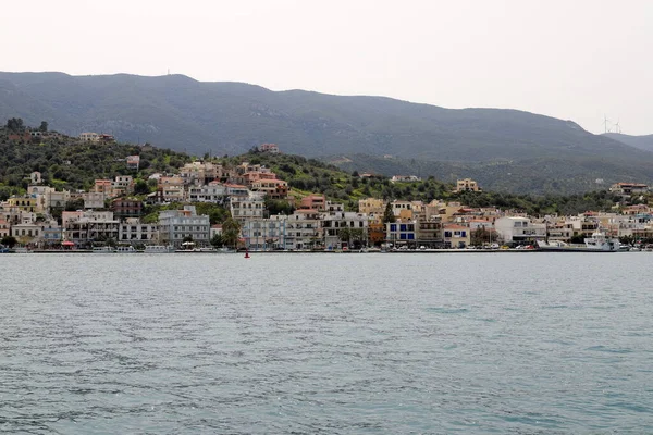 爱琴海希腊岛屿的山区景观 — 图库照片