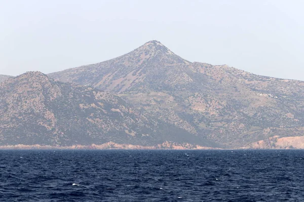 Горный Пейзаж Греческих Островах Эгейского Моря — стоковое фото