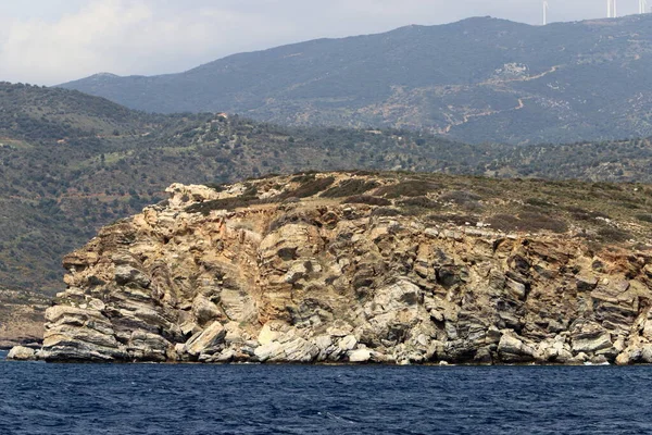Berglandschaft Auf Den Griechischen Inseln Der Ägäis — Stockfoto
