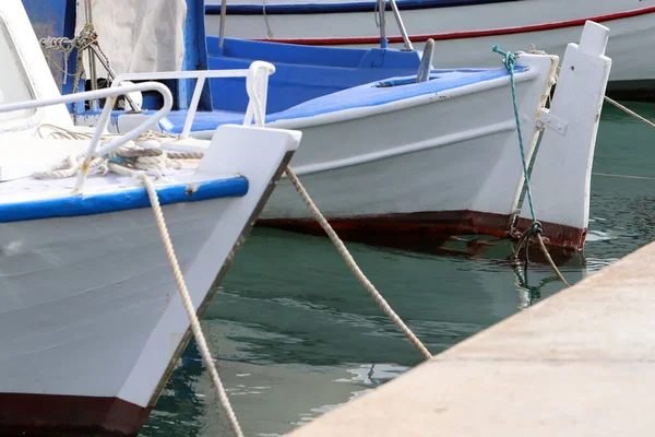 Amarre Orilla Del Mar Para Amarre Barcos Yates — Foto de Stock