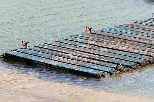 Причал Берегу Моря Швартовки Лодок Яхт — стоковое фото