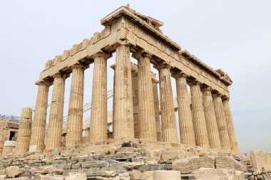 Atina 'daki antik Akropolis kalıntıları Yunanistan' ın başkenti 