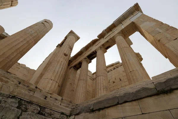 Les Ruines Ancienne Acropole Dans Ville Athènes Capitale Grèce — Photo