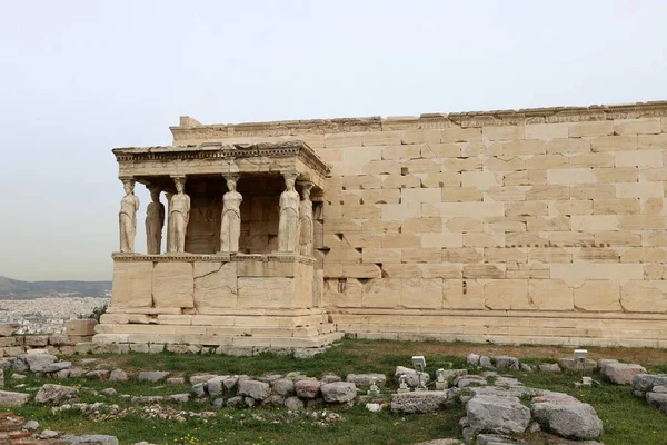 Les Ruines Ancienne Acropole Dans Ville Athènes Capitale Grèce — Photo