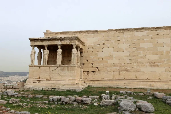 Ruinerna Den Antika Akropolis Staden Aten Huvudstad Grekland — Stockfoto