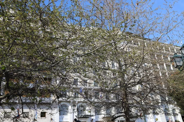 Κτίρια Και Κατασκευές Στο Κέντρο Της Αθήνας Την Πρωτεύουσα Της — Φωτογραφία Αρχείου