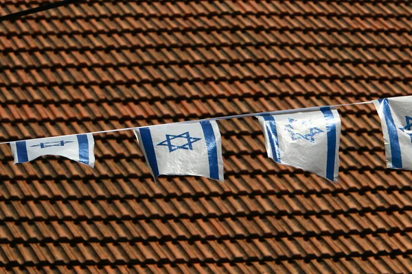 Israeli Blue White Flag Star David —  Fotos de Stock