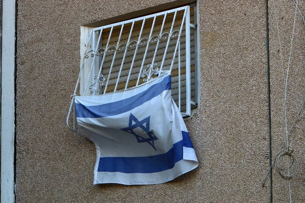 Israeli Blue White Flag Star David — Stock Photo, Image