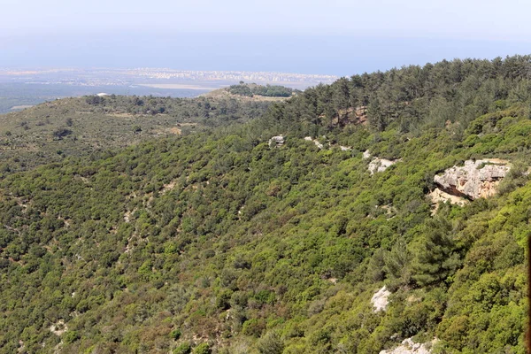 Landscape Mountains Northern Israel Spring Bloom Golan Heights — Foto de Stock