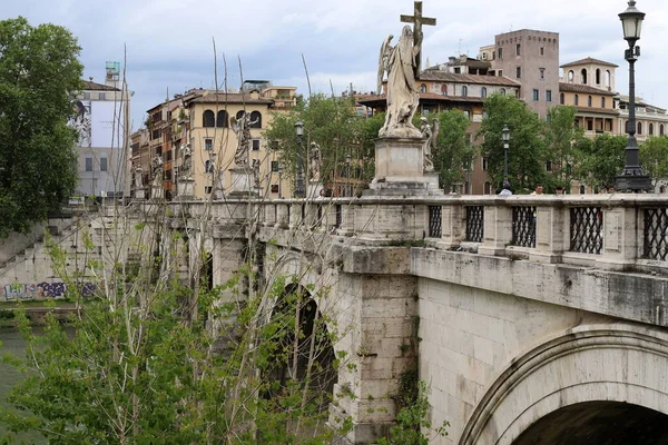 Hidak Bankok Tiber Folyón Rómában Olaszország Fővárosában — Stock Fotó