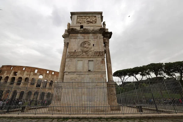 Coliseo Anfiteatro Flavio Monumento Arquitectónico Antigua Roma — Foto de Stock